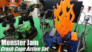 Hot Wheels Monster Jam Crash Cage Action Set Unboxing amp Playtime 3 of 3 [upl. by Nylyrehc]