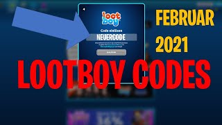 💎💰 ALLE NEUEN LOOTBOY CODES IM FEBRUAR 💰💎 11 [upl. by Yelad]