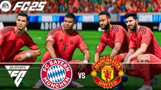 FC25  Ronaldo Messi Mbappé amp Neymar Jr All Together  Bayern Munich Vs Man United  4K Match [upl. by Llenil]