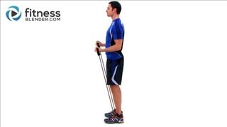 Bicep amp Tricep Super Set Workout  Resistance Band Exercises [upl. by Daph]