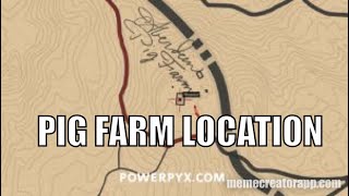 Red dead redemption 2 Pig farm location [upl. by Addie]