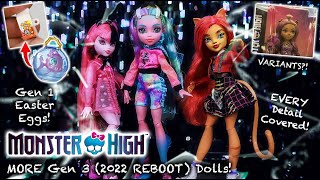 NEW Monster High Gen 3 2022 Dolls Draculaura Lagoona amp Toralei INDEPTH REVIEW SUPERIOR Reboot [upl. by Eidnil967]