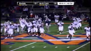 Marietta K Ian Shannon 49 yd game winning FG to upset North Cobb [upl. by Zaremski]