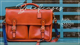 Briefcases  Handmade leather briefcases by Mackenzie Leather Edinburgh [upl. by Dnalram47]