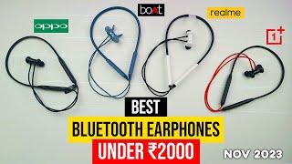 Top 5 Best Neckband Under ₹2000 in 2023 ⚡ Best Wireless Bluetooth Earphones under 2000 ⚡ Nov 2023 [upl. by Peoples383]