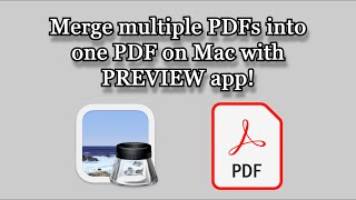 How to Combine Multiple PDFs into One PDF on Mac With The Preview App  Merge Multiple PDFs EASILY [upl. by Pansir]