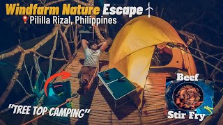 Tree Top Camping at Windfarm Nature Escape in Pililla Rizal Philippines [upl. by Lyrpa]