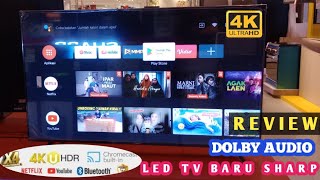 Review Sharp Android Tv 4K UHDR 4TC55EK2X 55 Inch review sharp smarttv [upl. by Shaer616]