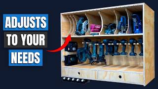 Cordless Tool Storage amp Charging Station  DIY Plans [upl. by Xanthe]