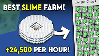 Minecraft NEW Slime Farm Tutorial  FASTER amp EASY  24500 PH [upl. by Ainer]