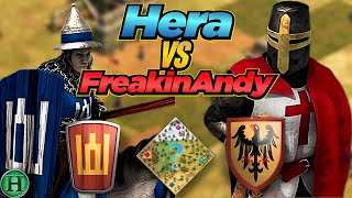 Lithuanians vs Teutons  1v1 Megarandom  vs FreakinAndy  AoE2 [upl. by Kirwin499]