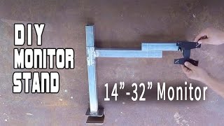 How to Make a Monitor TV Stand Fully Adjustable Can Hold 17 to 32 inches Monitor DIY [upl. by Christoper]