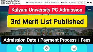 Provisional Admission List 3 Published  Kalyani University PG Admission 202426 [upl. by Mikihisa]