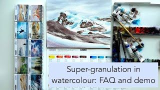 Granulating watercolour QampA theory and demopainting [upl. by Maletta]