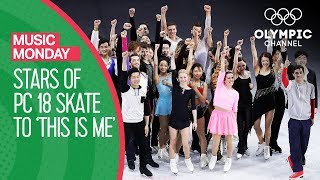 Figure Figure Skating Stars perform to This Is Me at PyeongChang 2018  Music Mondays [upl. by Noit]