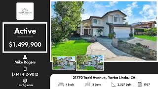 Active in 21770 Todd Avenue Yorba Linda CA Contact me for a showing [upl. by Muller]