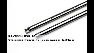 【RATECH】VSR 10 Stainless Precision inner barrel 601mm for Marui HFC [upl. by Anetsirhc196]