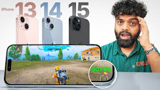 Gaming Ke Liye Konsa Best iPhone Hoga  iPhone 13 Ya Fir iPhone 14 vs 15 🔥 [upl. by Hgielrebmik]