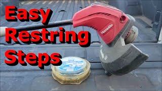 How To Restring a 2 String Electric Trimmer  Weedeater  Whipper Snipper  Strimmer [upl. by Enenstein]