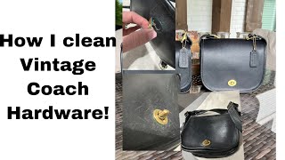 Cleaning Vintage Coach Brass Hardware Vintage Rehab Part 1 [upl. by Shara883]