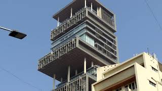 Mukesh Ambani house quotAntiliaquot India in 4k ultra HD [upl. by Kauslick]