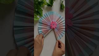 How to make Foldable  flexible Paper Fan 🪭  diy paper fan papercrafts diy origami shorts [upl. by Petrie378]