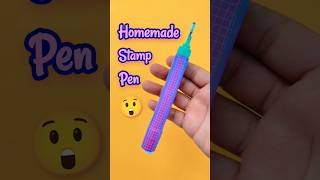 DIY Homemade Stamp Pen 🤓 shorts [upl. by Goldina853]