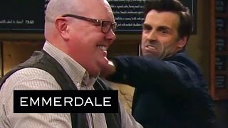 Emmerdale  Pierce Punches Paddy In The Side Of The Head [upl. by Coltson895]