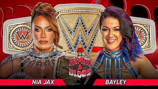 WWE Nia Jax vs Bayley Womens Championship Full Match WWE Bad Blood 2024 Highlights [upl. by Darum464]