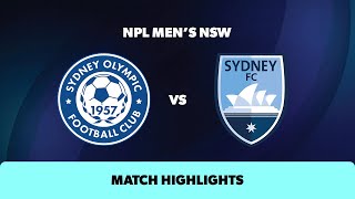 NPL Mens NSW Round 30 Highlights – Sydney Olympic v Sydney FC [upl. by Mercola386]