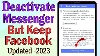 How to Deactivate Messenger Only Not Facebook  Deactivate messenger without deactivating facebook [upl. by Ajuna]