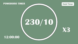 Pomodoro Timer 23010⏰  X3  120000  No Music Color ver  DeskTimer [upl. by Burnsed]