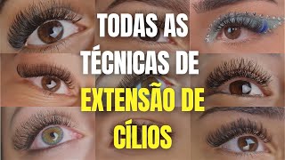 ✅ CONHEÇA TODOS OS TIPOS DE EXTENSÃO DE CÍLIOS [upl. by Sremmus703]