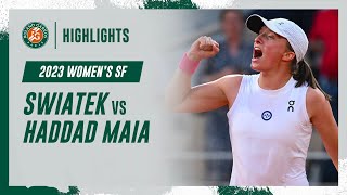 Swiatek vs Haddad Maia Semifinal Highlights  RolandGarros 2023 [upl. by Strong]