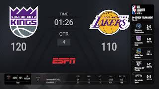 Kings  Lakers Live Scoreboard  NBA On ESPN [upl. by Surdna]