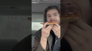 Trying caseys breakfast pizza pizza breakfastpizza caseyspizza iowa gasstation foodreview [upl. by Neivad]