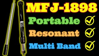 MFJ1898 Portable Collapsible HF6Meter Antenna [upl. by Euf]