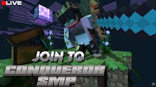 MINECRAFT LIVE 🔴 HOW TO JOIN CONQUEROR SMP [upl. by Walston]