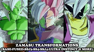 Zamasu Transformations FUSEDSSJ3SSJ4SSJ5ULTRA INSTINCTOOZARUMANGA amp MORE Dragon Ball XV2 [upl. by Aneeh]