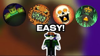 How to Get All Halloween Badges EASILY  Slap Battles Roblox [upl. by Annunciata691]