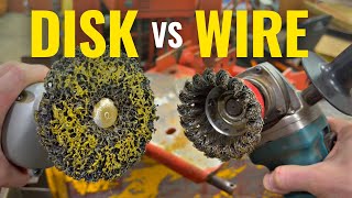 Which One is Better A Wire Wheel Or A Rust Stripper Disk [upl. by Arabeila]