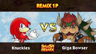 Smash Remix Knuckles Vs Remix 1P Mode Very Hard [upl. by Billmyre]