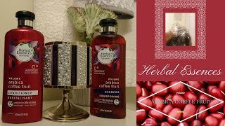 Herbal Essences Arabica Coffee Fruit Shampoo amp Conditioner Product Review WASH DAY ROUTINE [upl. by Loree]