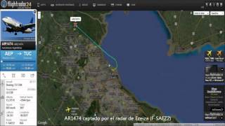 Flightradar24 Argentina Vuelo AeroparqueTucumán [upl. by Chalmers]