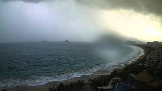 Cumulonimbus shelf cloud heavy rain and lightning visible from Ixtapa Mexico  Oct 02 2012 [upl. by Prichard711]