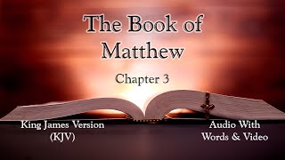 The Book of Matthew Chapter 3  Holy Bible KJV  Audio with Words amp Video [upl. by Nosmoht]