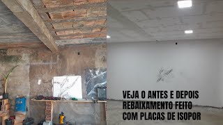 Rebaixamento de teto com placas de isopor [upl. by Kaehpos858]