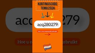 Kortingsboncode Temu 2024 Nederland 🔥🇱🇺 temu aesthetic haul couponcode [upl. by Annabella]