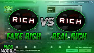 Fake Rich VS real Rich  PUBG Mobile King of Tdm [upl. by Stodder]