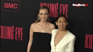 Killing Eve Season 2 premiere Red carpet  Jodie Comer Sandra Oh Fiona Shaw [upl. by Cost840]